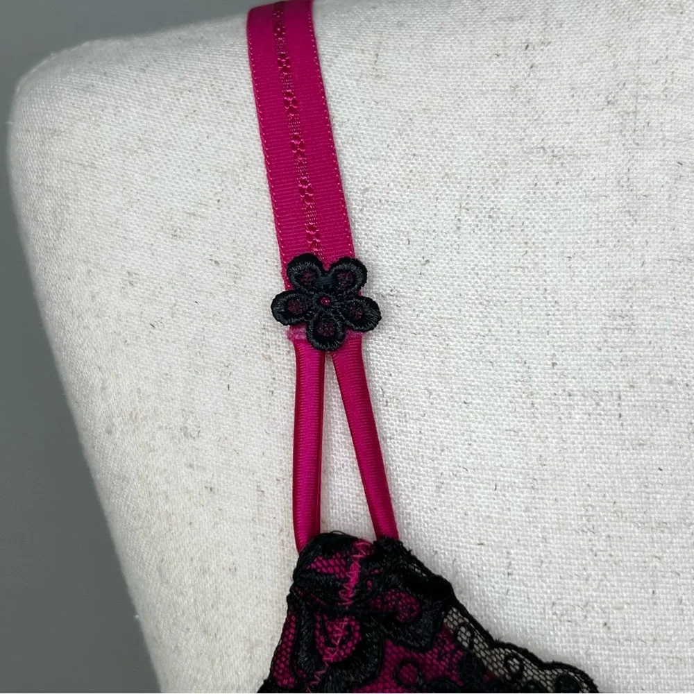 NWT Soma Limited Edition Desire Push Up Bra / Azalea‎ & Black / SZ 32C